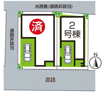 寝屋川市萱島南町　新築一戸建ての区画図|全2区画
