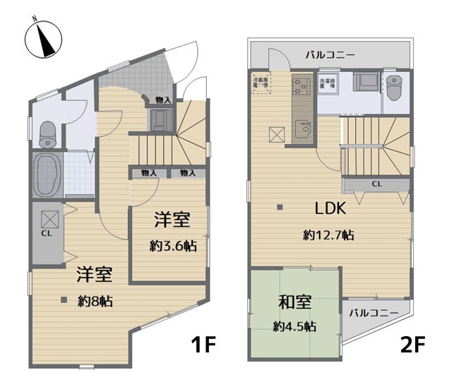 所沢市緑町中古戸建の間取り