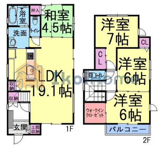 明石市朝霧町　新築戸建の間取り|【ホームページに現地動画掲載中】●年中無休：当日予約可●2階全室6帖以上！LDK横には嬉しい和室付！