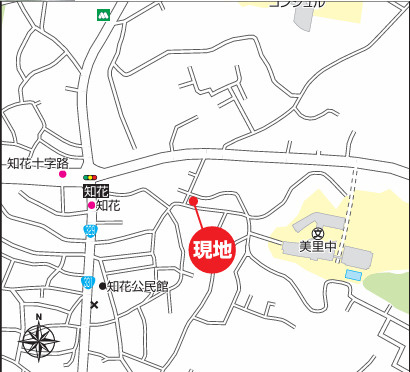 ハートフルタウン沖縄市知花　B号棟の地図|map
