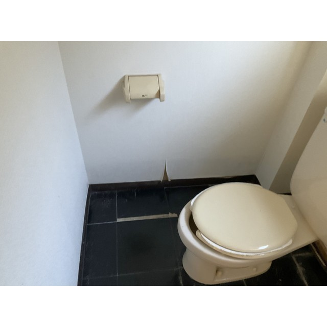 落ち着いた色調のトイレです