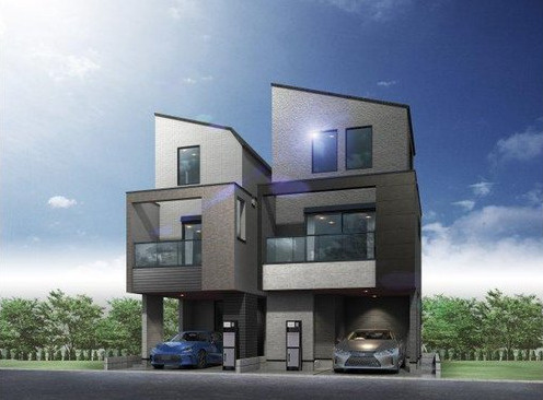 中野区上高田2丁目　ビルトイン車庫付　デザイン住宅　最終1棟