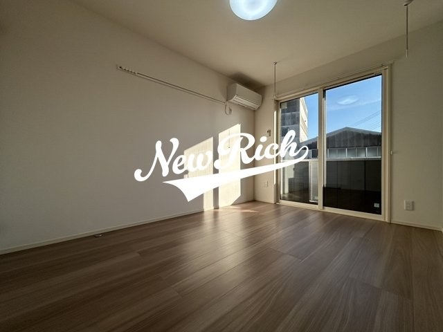 伊勢崎市東本町のアパートのバルコニー