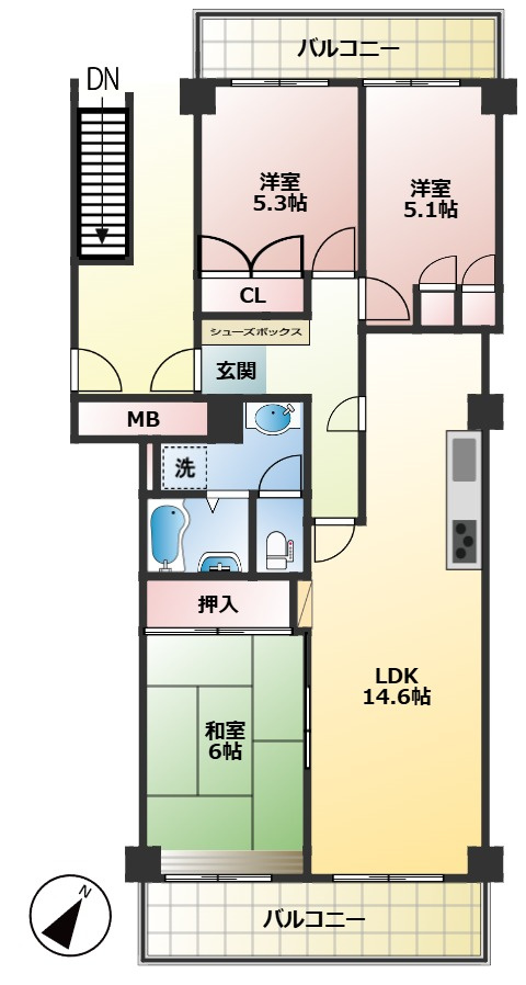 コート狭山台の間取り