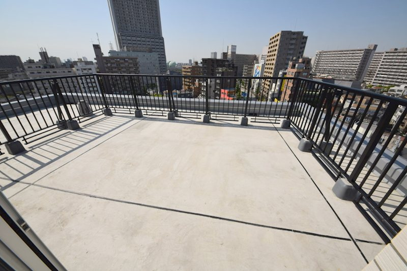 ベルシード東向島のバルコニー