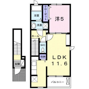 グランクレールＡの間取り