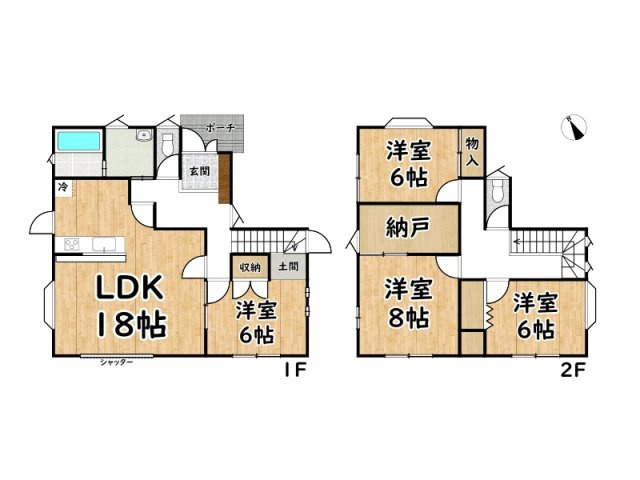 姫路市東山/中古戸建の間取り
