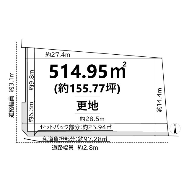 上京区東西俵屋町 土地の土地図