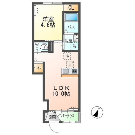 シェル グローリー（ＳｈｅｌｌＧｌｏｒｙ）B棟の間取り