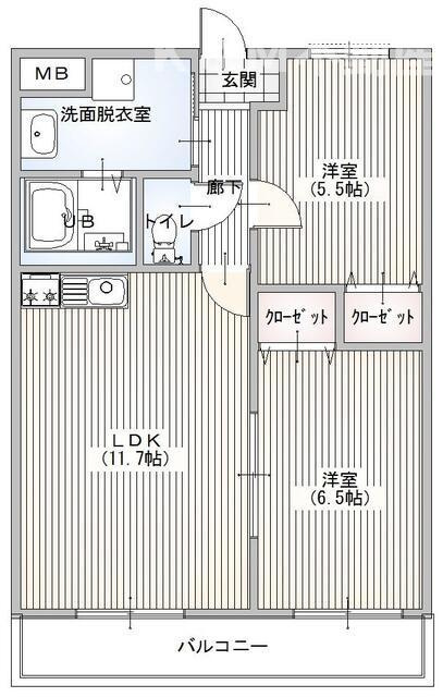 （ＰＥＴ可）クレストガーデン南柏の間取り| 