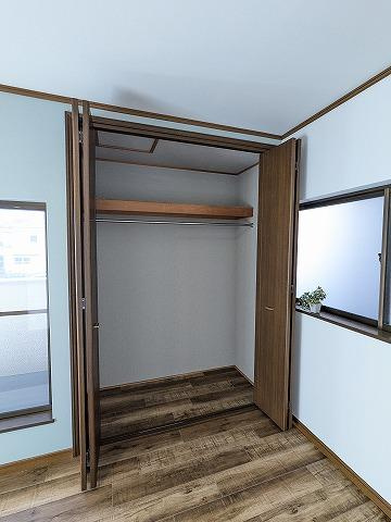 楠葉並木1丁目　中古一戸建ての収納|洋室のクローゼット
■物件内覧・資金計画相談・住宅ローン相談、リフォーム相談、お問合せ受付中■
※当日・翌日のご内覧、ご相談はお電話でのお問合せがスムーズです！