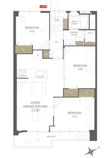 【間取り】府中住吉町住宅２号棟 