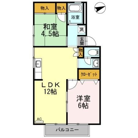 プレジール高広の間取り