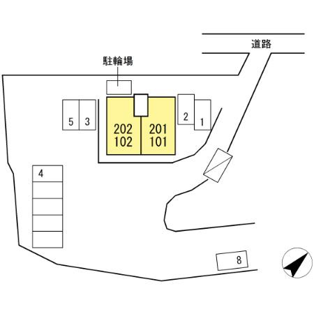 プレジール高広の区画図