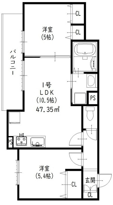 クリエオーレ菊水町の間取り
