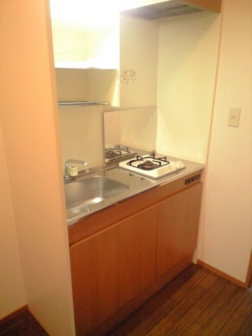 メゾンＫのキッチン|お手入れ楽々１口ガスキッチン