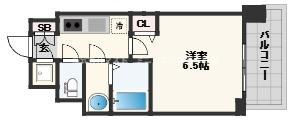 大阪市東成区東中本２丁目の賃貸マンションの間取り