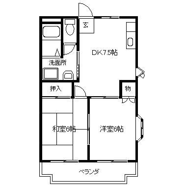 アーバニア武路Ｂ棟の間取り