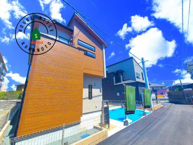 合志市豊岡第4-1棟(1号棟)の前面道路含む現地写真|見学の時間などお気軽にお問い合わせ下さい。