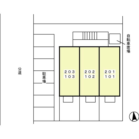 ボヌール里の区画図