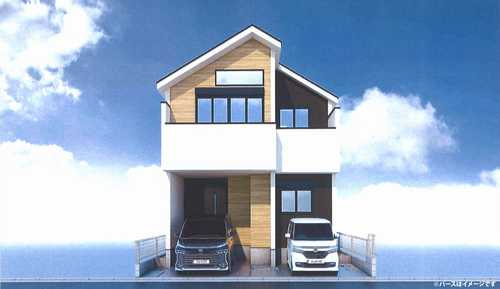 平塚市御殿1期　新築戸建全1棟　1号棟の外観パース