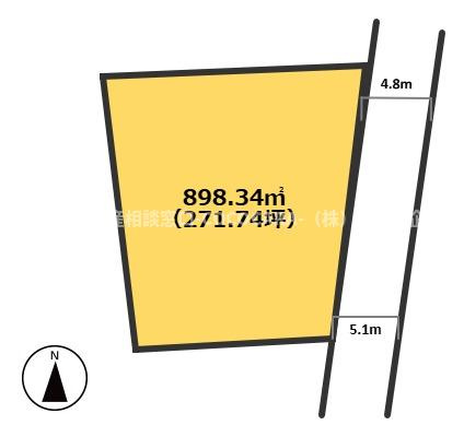 南アルプス市曲輪田の売地の土地図