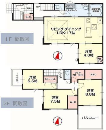 小山市土塔 8期　1号棟の間取り