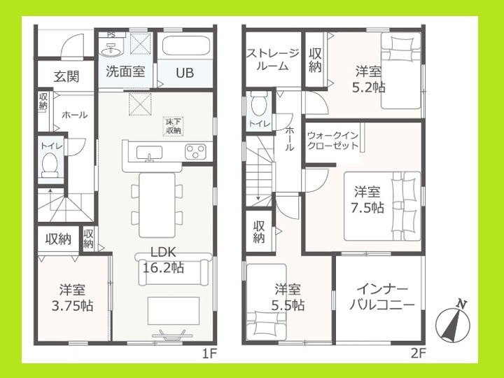 海部郡大治町大字鎌須賀字山廻の新築一戸建の間取り|◇間取図◇