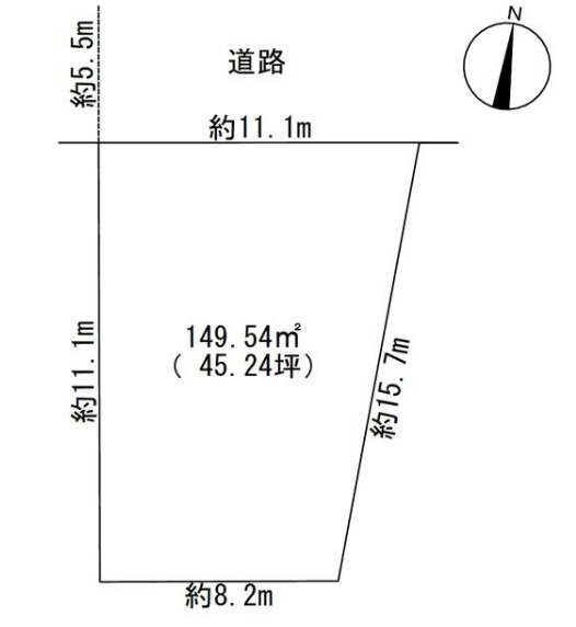 知多郡阿久比町 大字卯坂字栗之木谷　売り土地の区画図