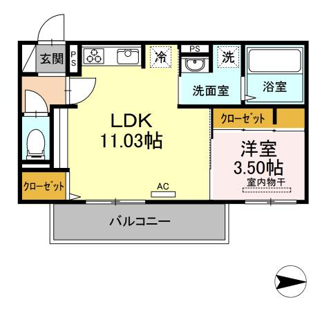 グランカーサはません　A棟の間取り