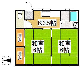 うめみつ第3ハイツの間取り