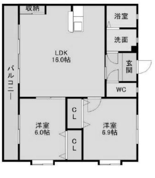 メゾン・ド・ジュネス（舳越町）の間取り