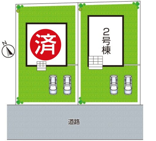 ★5(土)6(日)現地見学可能！★東近江市林田町　ラスト1邸の区画図|全2区画