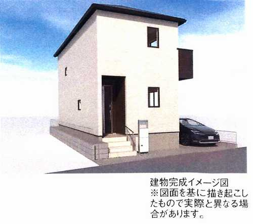 平塚市夕陽ケ丘第2期　新築戸建全2棟　2号棟の外観パース