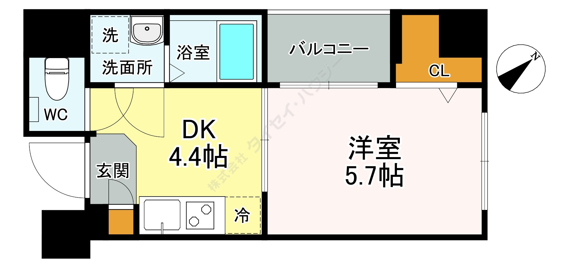 人形町アムフラットの間取り