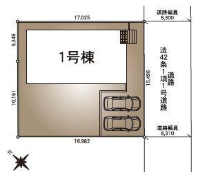 古河市尾崎　第1　の区画図