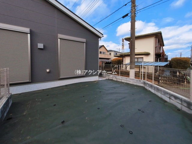 所沢市下富・全1棟　新築一戸建　～平屋建て・大型4LDK～の庭|現地写真（2026年3月10日撮影）
