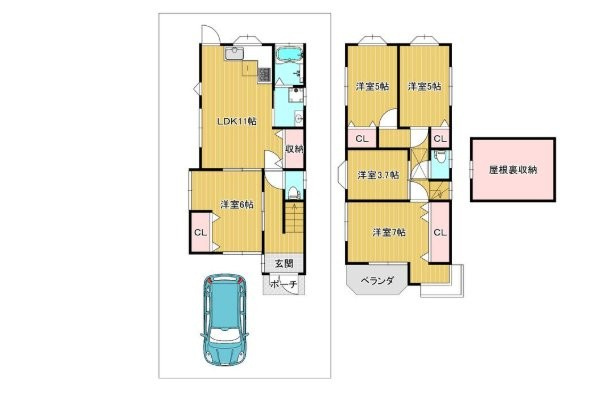 東香里3丁目　中古一戸建ての間取り|間取り図はいかがですか？ご希望を叶える間取りですか？リビングの広さは？水回りの位置は？カウンターキッチン？など色々な情報が集約されています。弊社ではリフォームなどのご相談も承っております。