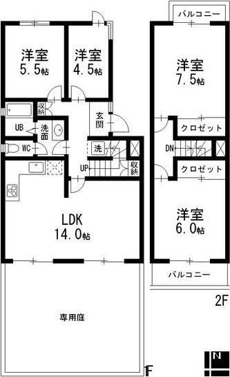 サニーヒル表山3号棟の間取り