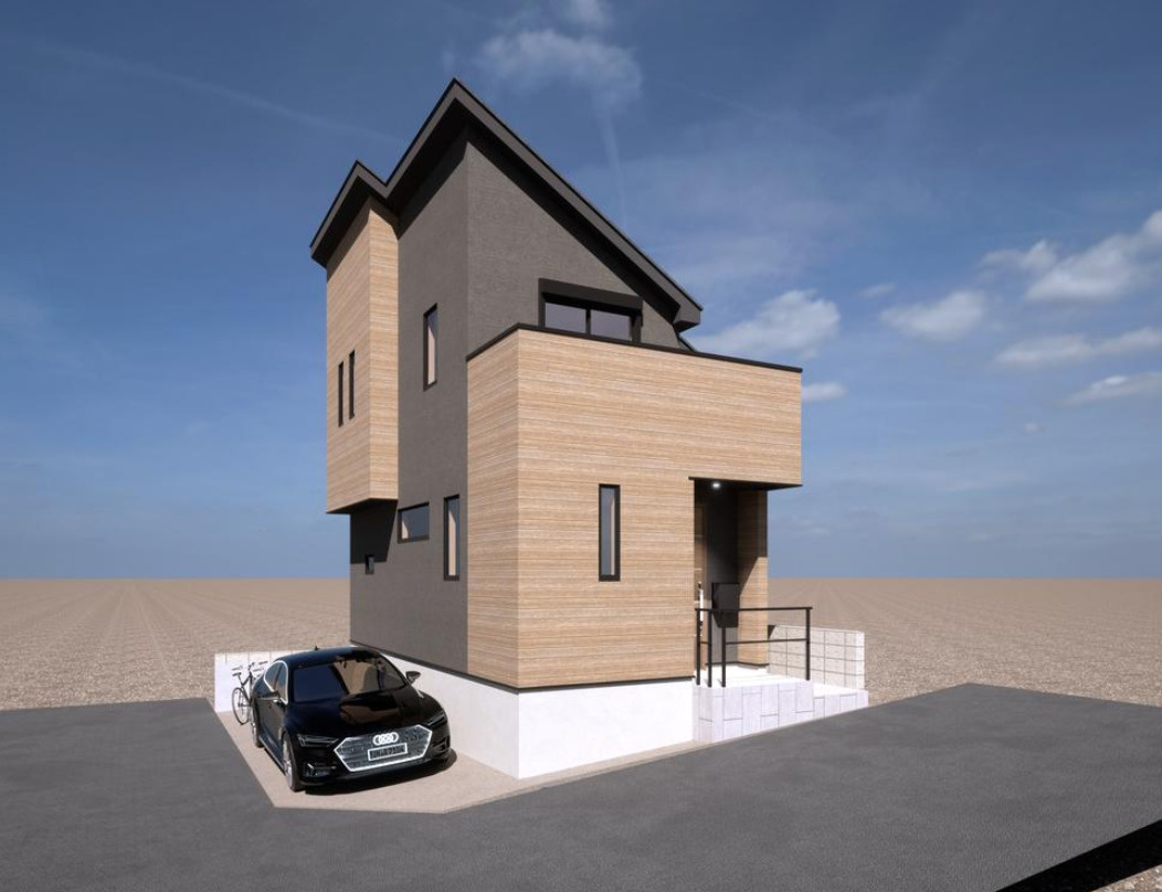 横浜市港北区新吉田町 新築戸建て【仲介手数料無料】の外観パース