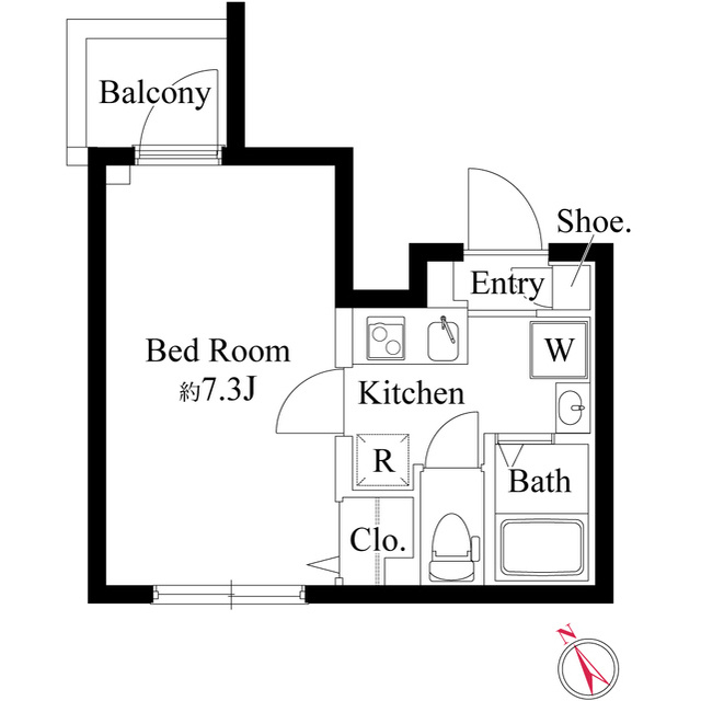 オークハウス三軒茶屋　築浅　ペット相談　ネット０の間取り