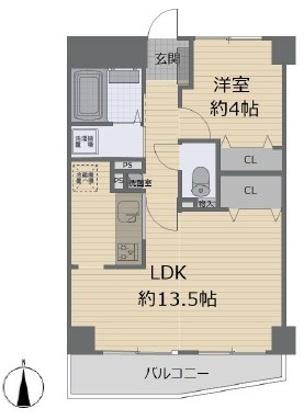 【間取り】 | 朝日プラザ志村坂上 | 南向きのお部屋なので、陽当たり・通風良好です！