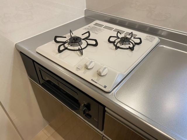 西宮市山口町　アパート新築工事のキッチン|ビルトイン2口コンロ（イメージ）