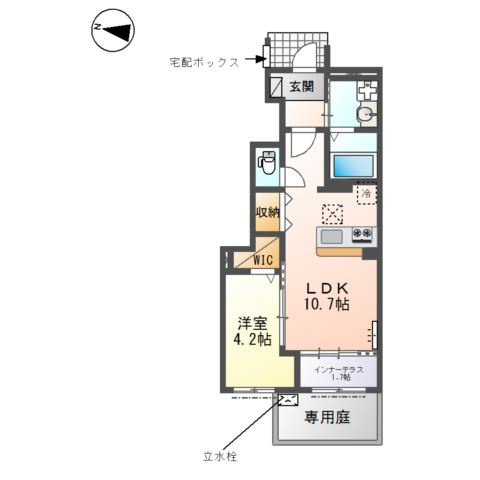 西宮市山口町　アパート新築工事の間取り