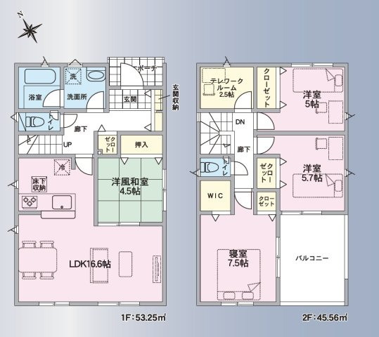 新築戸建　千曲市寂蒔第1　の間取り