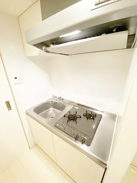 藤沢市大鋸１丁目の賃貸マンションのキッチン|2口ガスコンロのシステムキッチン♪