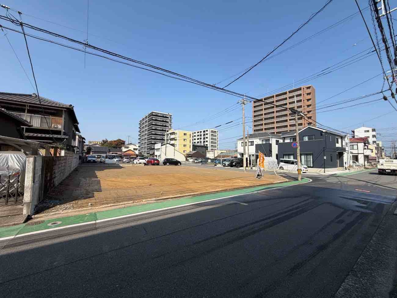 天神二丁目（3期）3号地の前面道路含む現地写真|現地（2026年2月13日）撮影