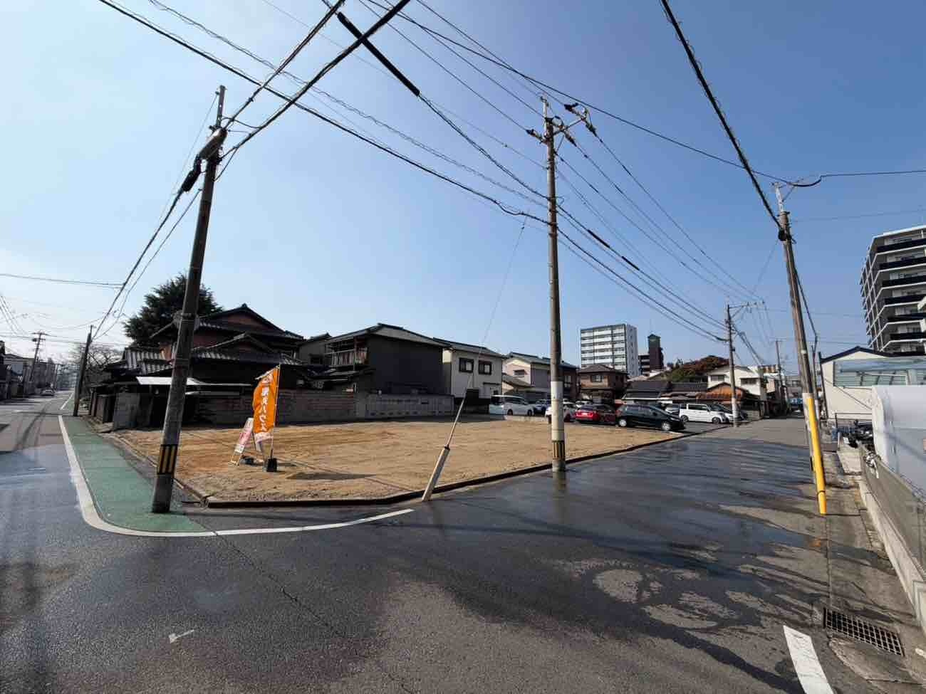 天神二丁目（3期）3号地の前面道路含む現地写真|現地（2026年2月13日）撮影