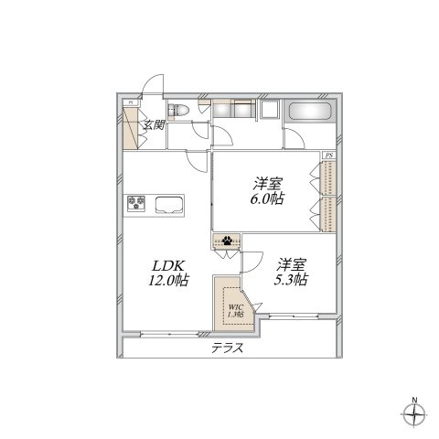 Ｌ’ｓ　Ｐｌｕｓ　豊玉中の間取り