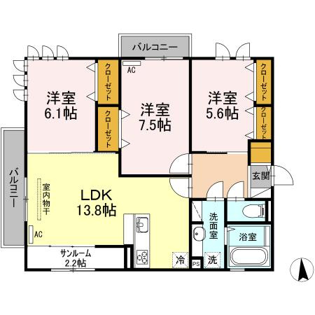 ルボア十禅寺の間取り